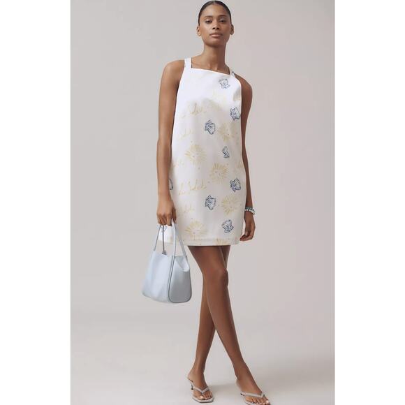 NWT Nephthys Illustrated x Maeve Sleeveless Square-Neck Shift Mini Dress Small - Picture 1 of 9